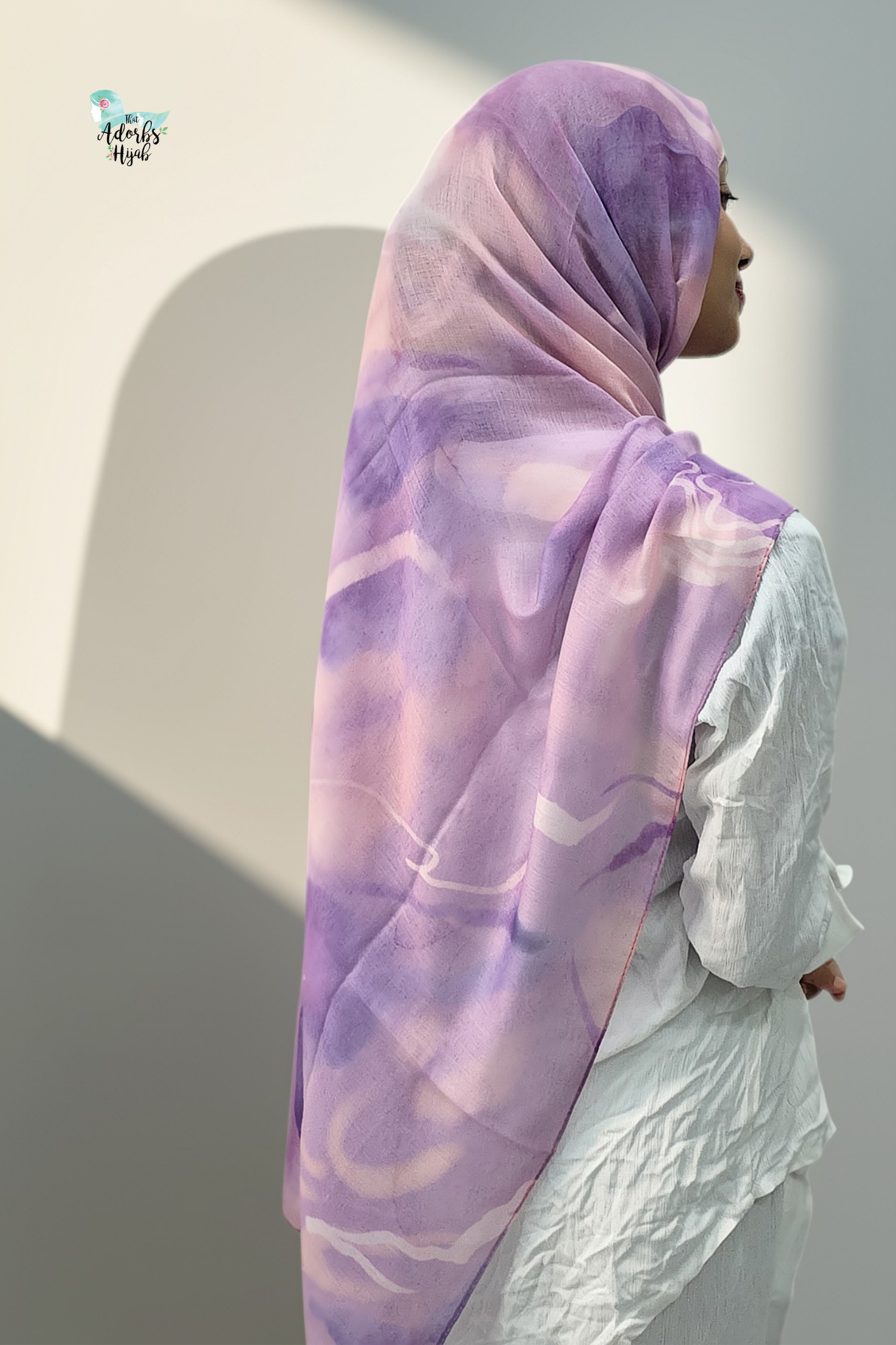 Lilac Whispers Printed Modal Hijab