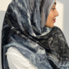 Stormy Slate Printed Modal Hijab