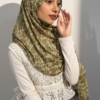 Sage Lace Printed Modal Hijab