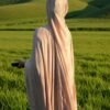 Peach textured jersey Hijab