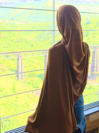 Toasted Gold Textured Jersey Hijab