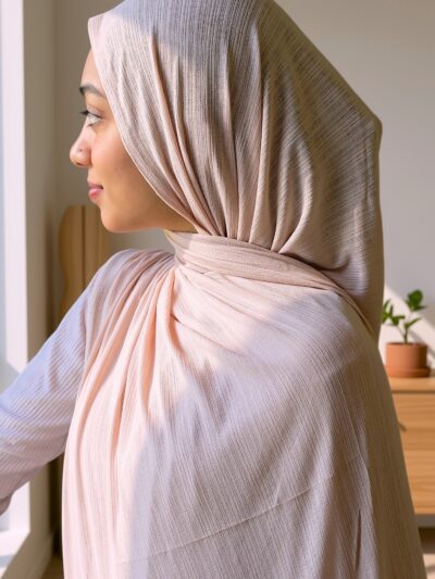 Blush Textured Jersey Hijab