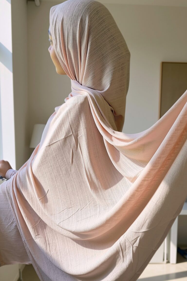 Blush Textured Jersey Hijab