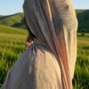 Peach textured jersey Hijab
