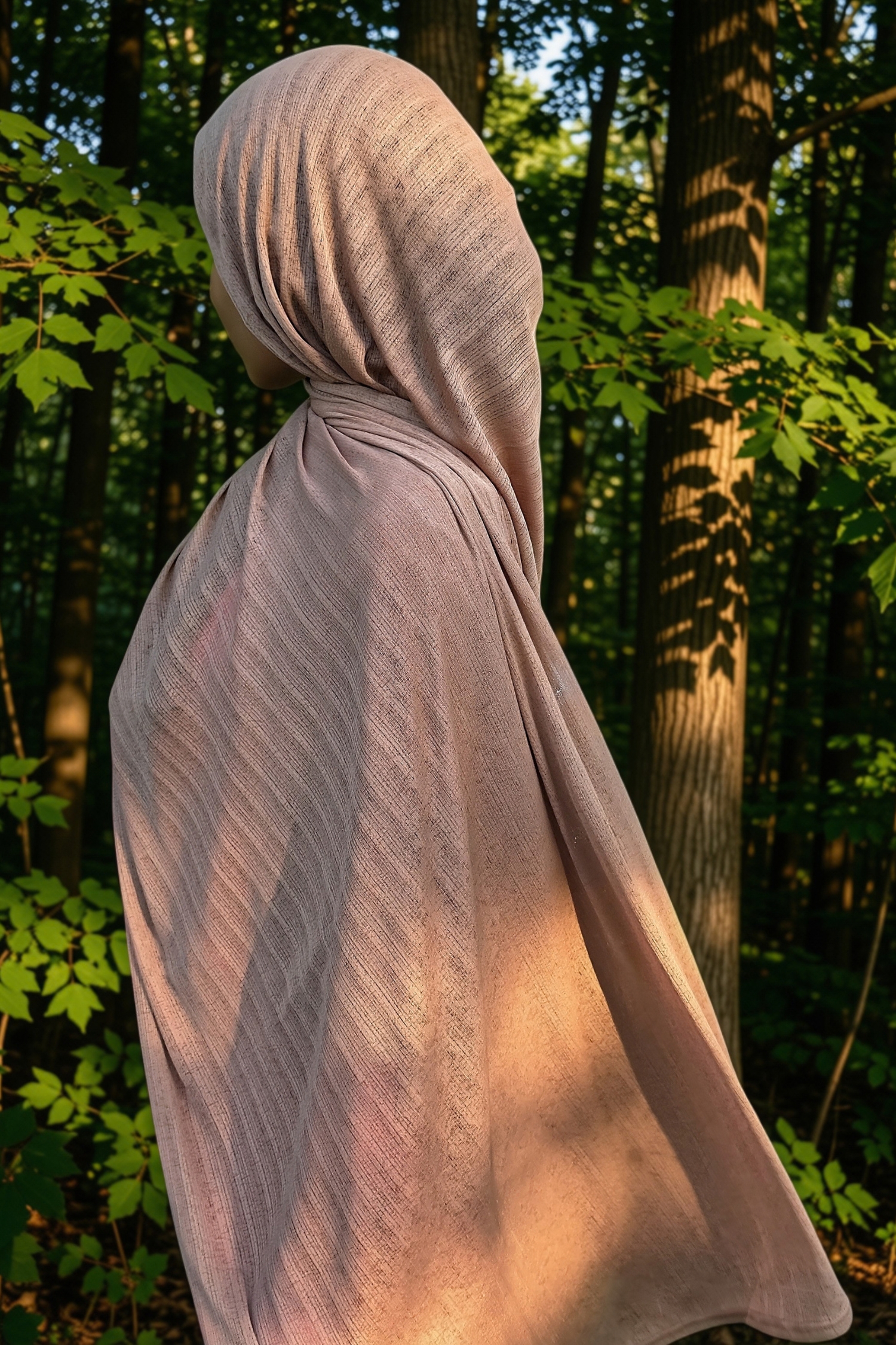 Taupe Textured Jersey Hijab