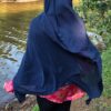 Navy textured jersey hijab