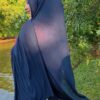 Navy textured jersey hijab