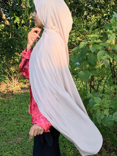 Pale Mauve Textured Jersey Hijab