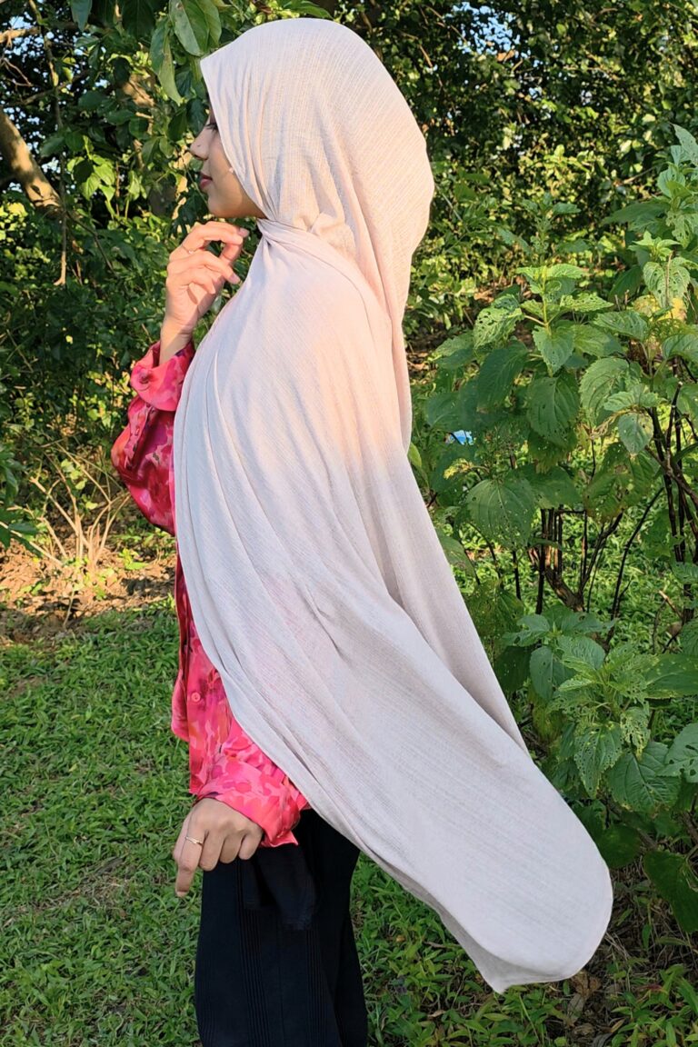 Pale Mauve Textured Jersey Hijab